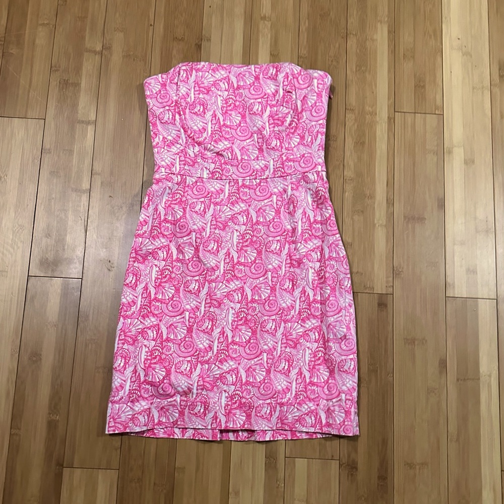 Vineyard Vines Shells All Over Print Strapless Dress
